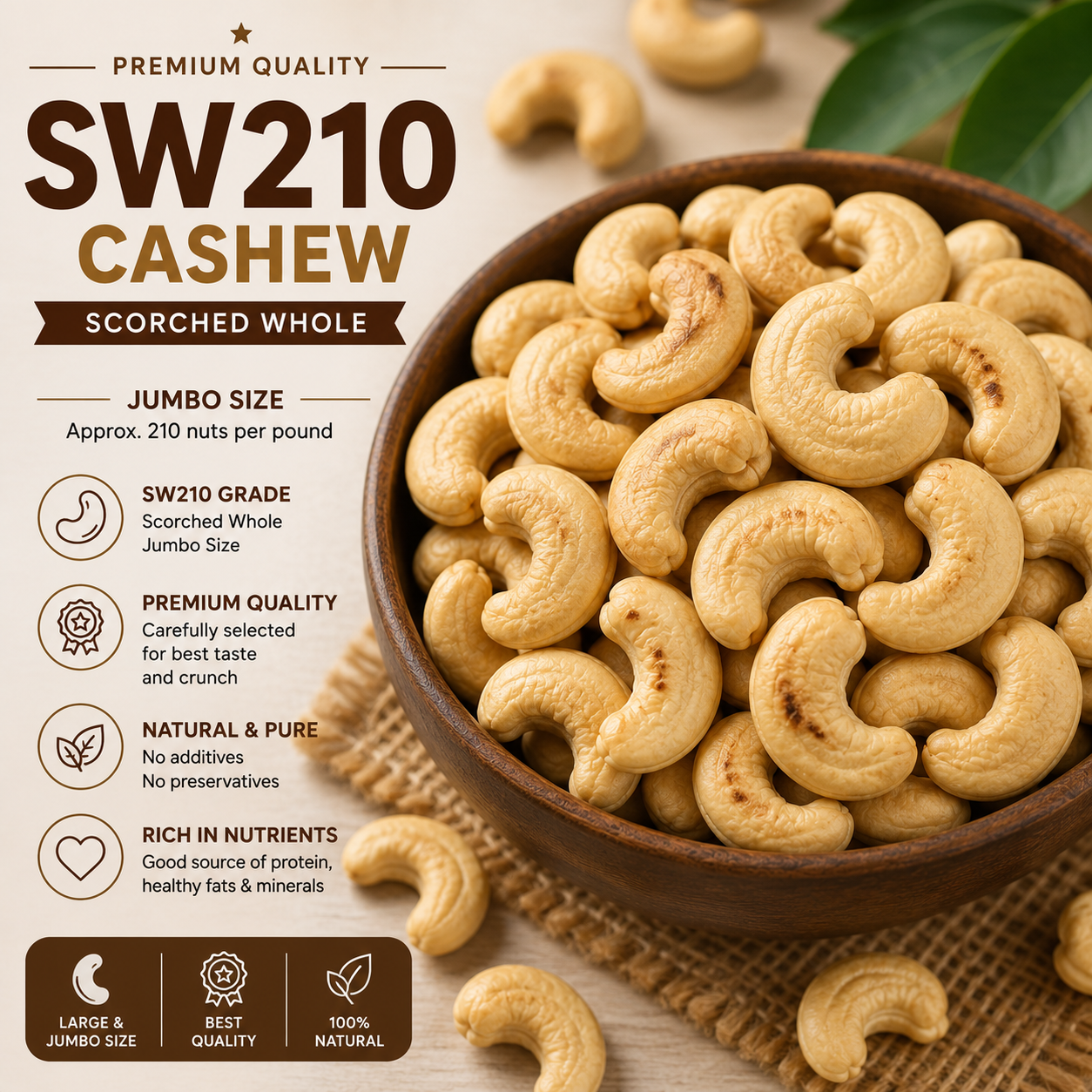 W210 Cashew - Dev Tandoor Industries